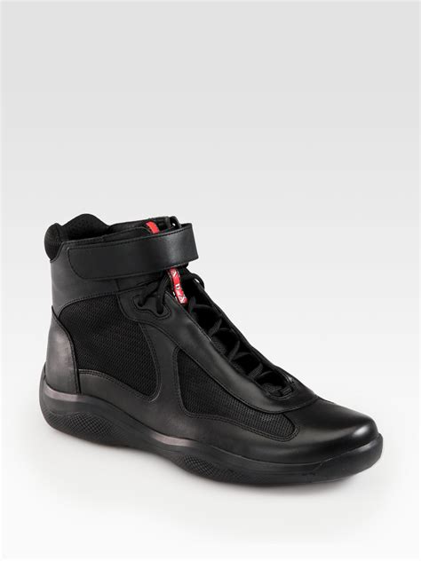 prada men sneakers|Prada high top sneakers men.